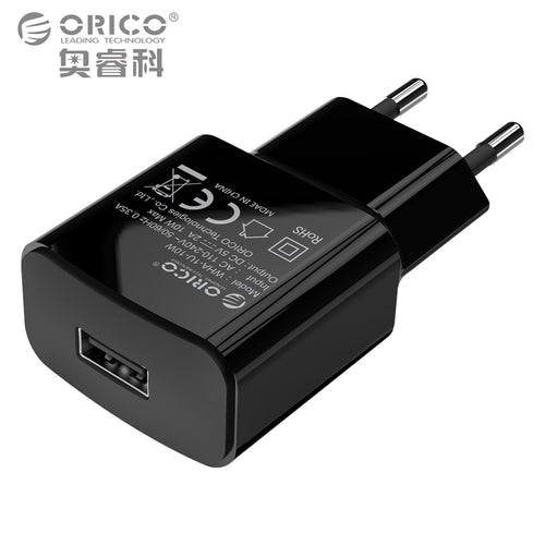 ORICO 5V1A 5V2A USB Charger Travel Wall Charger Adapter 5W 10W Portable Smart Mobile Phone Charger EU Plug Black White Available