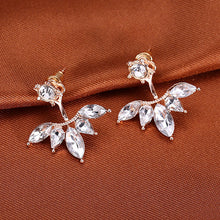 IPARAM Korean style and leave a silver-plated crystal earrings fashion women statement earrings for party well, free shipping