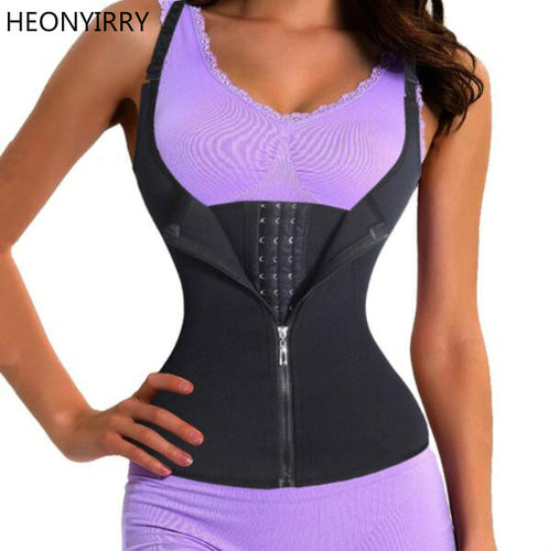 2018 Shoulder Strap Waist Trainer Slimming Belt Vest Corset Women Zipper Hook Body Shaper Waist Cincher Slimming Face Lift Tools